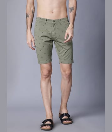 Highlander Olive Cotton Blend Men's Chino Shorts ( Pack of 1 )