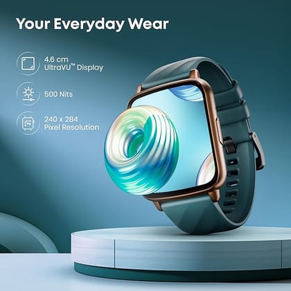 Fastrack Jupiter S1 Smart Watch with 1.83” TFT Display, 100+ Sports Modes & Smartwatch Faces, Upto 5 Day Battery, IP68- Teal