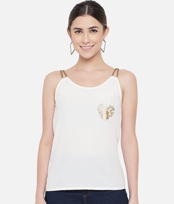 ALL WAYS YOU Women's Polyester Camisole Top ( White )