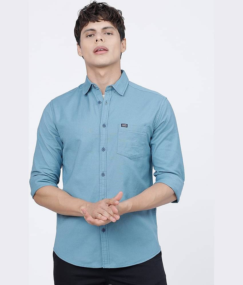 The Indian Garage Co Men Teal Blue Casual Shirt