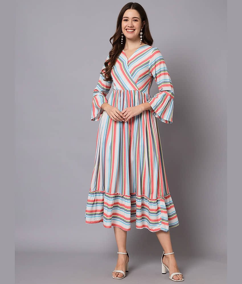 The Dry State - Multicolor Rayon Women's Fit & Flare Dress ( Pack of 1 )