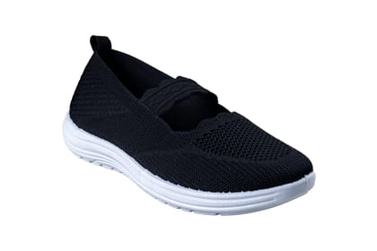 Comfort Walk Ladies Black Sports Shoe-Black / 4
