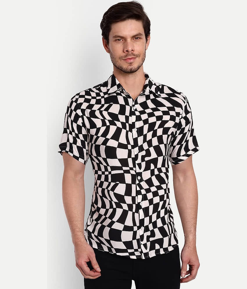 TrendiVastra - Black Viscose Regular Fit Men's Casual Shirt ( Pack of 1 )