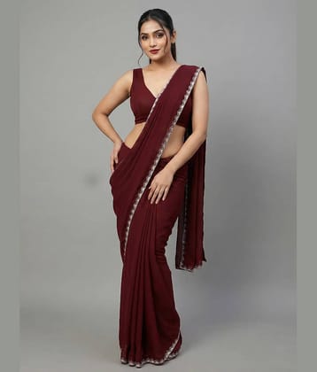 Indy Bliss Silk Solid Regular Saree With Unstitched Blouse Piece ( Multicolor 1 )