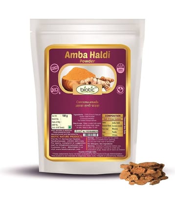 Biotic Natural Amba Haldi Powder (Curcuma amada) Mango Ginger Powder 100 gm