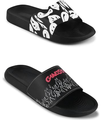 PERY PAO Black Men's Slide Flip Flop