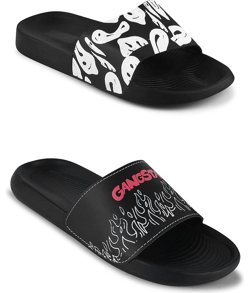 PERY PAO Black Men's Slide Flip Flop