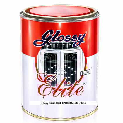 1001 Elite Epoxy Paint ST 2 Pack Black 0760GBA I Applications: Metal, Floor, Mild Steel Surfaces; Ratio 3:1; Superior I Protective Coating Floor Coating Paint- 1 Ltr