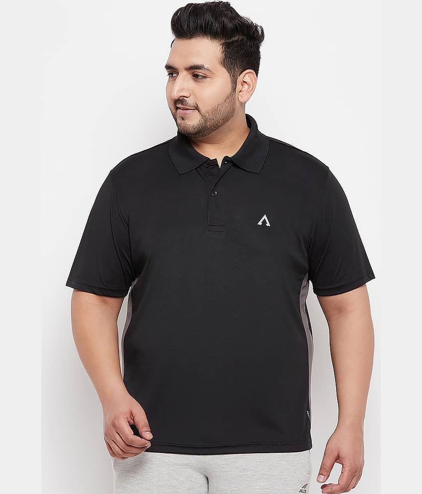 AUSTIVO - Black Polyester Regular Fit Men's Sports Polo T-Shirt ( Pack of 1 )