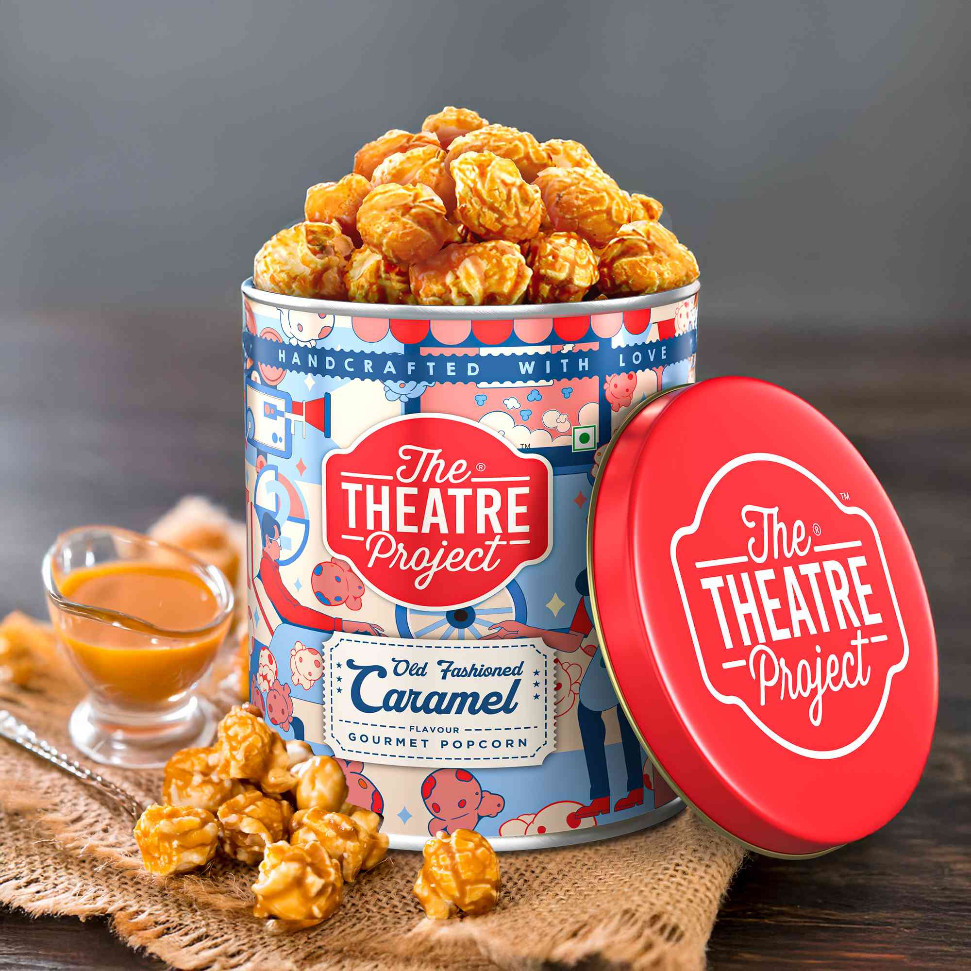 TTP Old Fashioned Caramel Gourmet Popcorn Tin - 95 gms