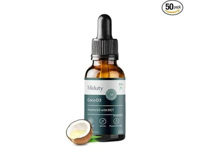 Miduty Coco D3 with MCT Oil,  50 ml  Unflavoured