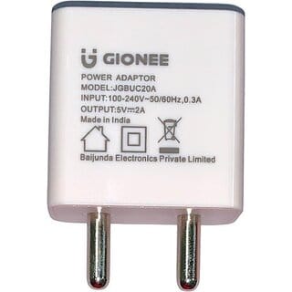 GIONEE JGBUC20A/GGUC20A 10 W 2 A Mobile Charger(White, Cable Included)_405clone.