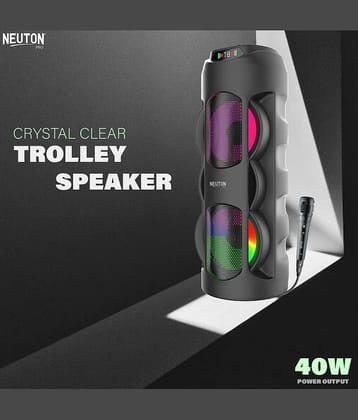 NEUTON PRO WOW 40 W Bluetooth Speaker Bluetooth v5.0 with USB,SD card Slot,Aux Playback Time 4 hrs Black