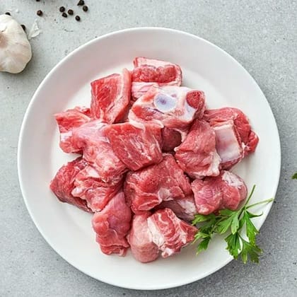 Premium Quality Pork Meat with Bone - 500 gm  by PeppaPork