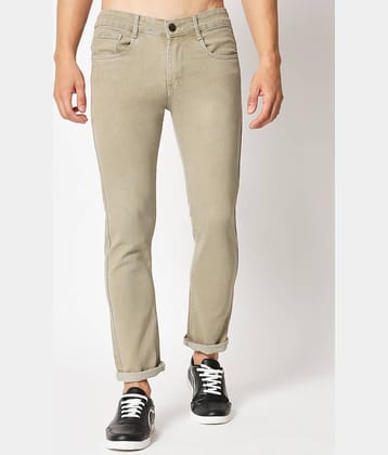RAGZO - Beige Denim Slim Fit Men's Jeans ( Pack of 1 )