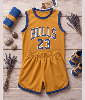 GTwo Boys Cotton Blend T-Shirt & Shorts Set ( Blue , Pack of 1 )