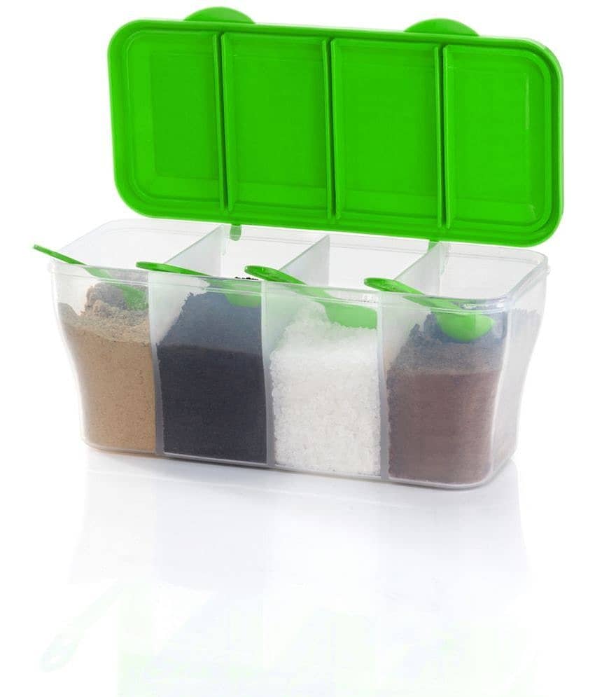 OFFYX - 4 Section Container PET Green Pickle Container ( Set of 1 )