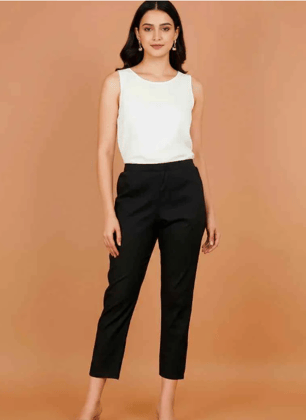 Black Formal Trousers for Women - Elegant and Stylish Office Wear Black Formal Trousers for Women - Elegant and Stylish Office Wear