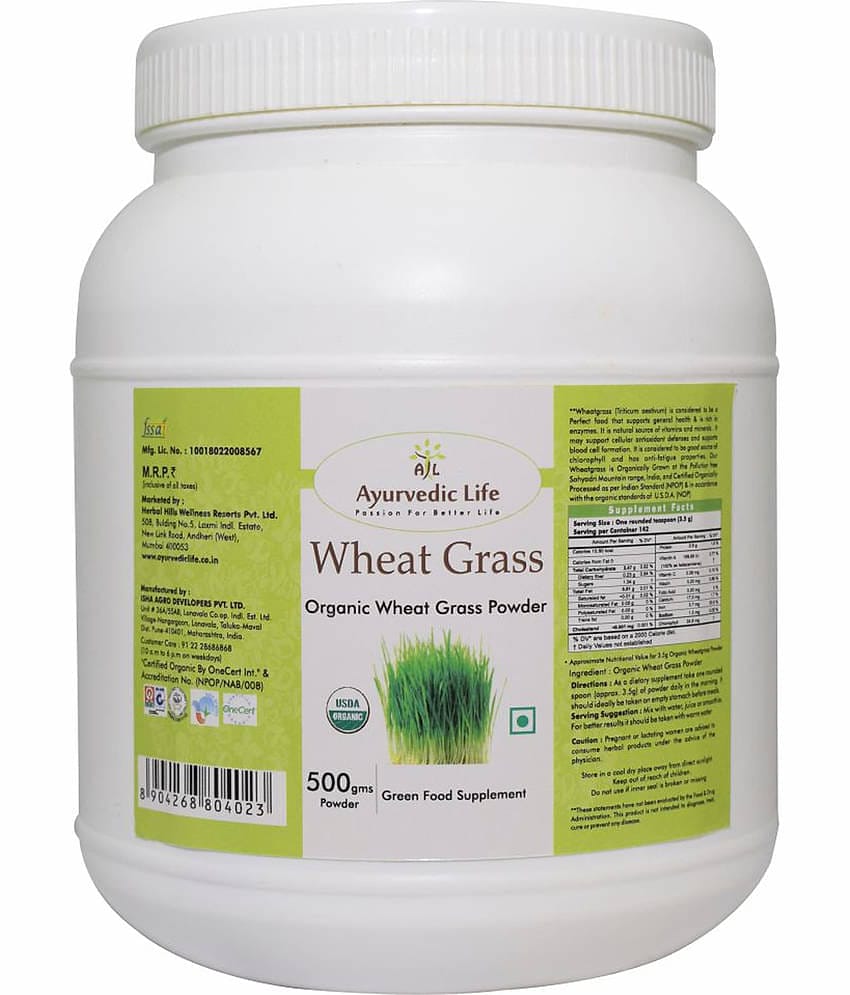 Ayurvedic Life Wheatgrass Powder 500 Gm Pack of 1