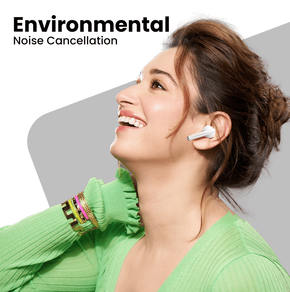 Cellecor BroPods CB11 TWS With 45 Hrs, ENC, 13mm Driver, BT v5.1, Voice Assistant, IPX4 Bluetooth- White