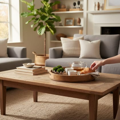 Handicraft Carved Disposable-Chapati-Breakfast Serving Tray, Wooden Round Hospitality Tray, Kitchen Decor Tray, Gift-Item Luxurious Tray