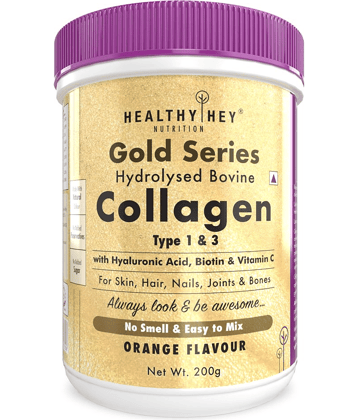 HEALTHYHEY NUTRITION Collagen Gold Series with Biotin Orange 200 gm