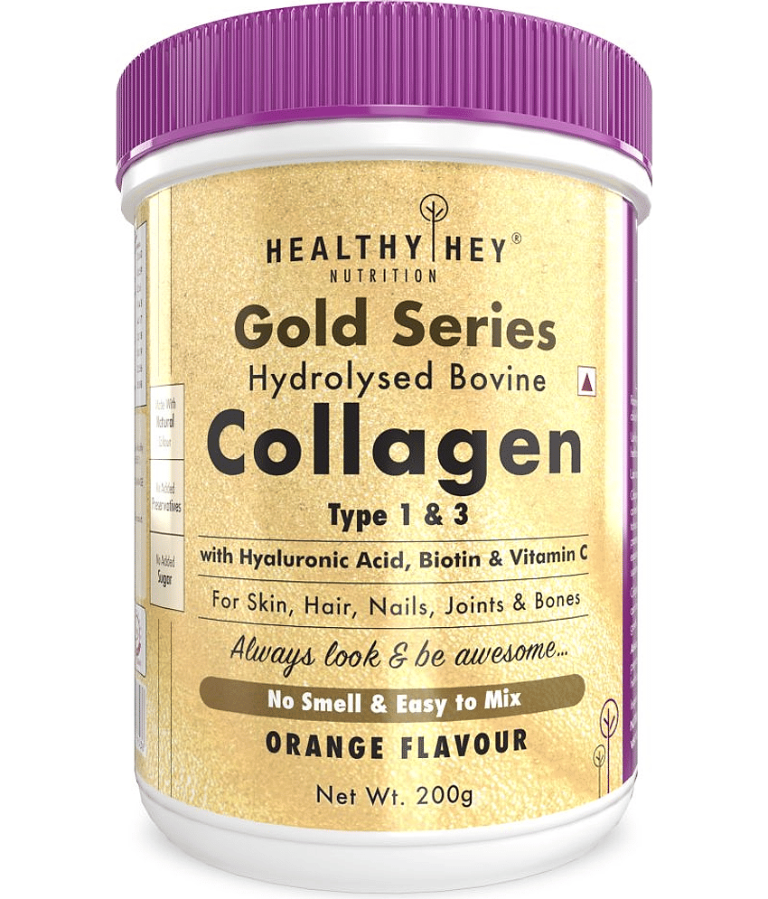 HEALTHYHEY NUTRITION Collagen Gold Series with Biotin Orange 200 gm