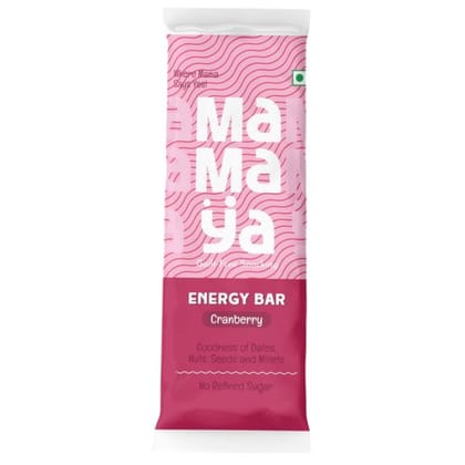 Mamaya Cranberry Energy Bar 40 Gms