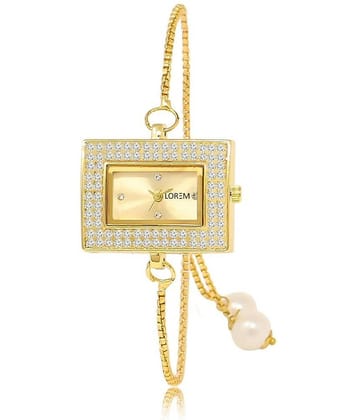 Lorem - Gold Metal Analog Womens Watch