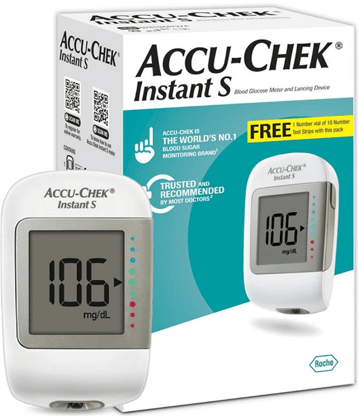 Accu-Chek Instant S Kit+10strip+10Lancet Glucometer