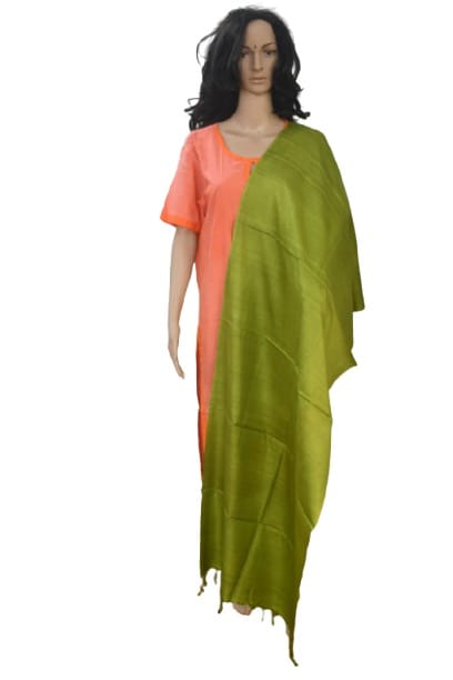 Pure organic Tussar Eri Dyed Stole