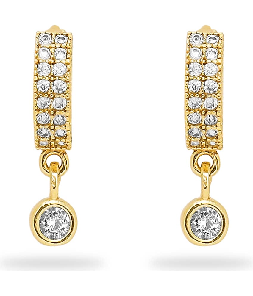 LUV FASHION Golden Huggies Earrings ( Pack of 1 )