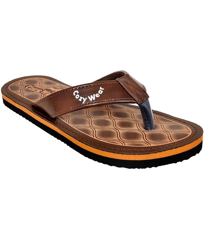 Cozy Wear Brown Thong Flip Flop