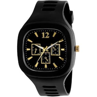 Bllack Dial Analog Silicon Strap Addi Stylish Designer Analog Watch - For Boys
