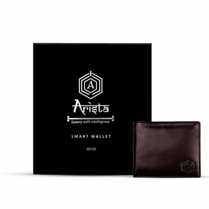 Arista Vault Brown Casual Leather Bi-Fold Wallet For Men