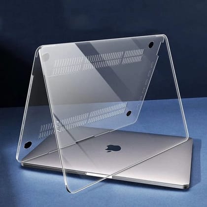 Hi-Lite Essentials Hard Shell Case Cover for Apple MacBook Air M1 13 inch [2020 2019 2018 Release] M1 A2337 A2179 - Transparent (Keyboard Guard Free Inside)