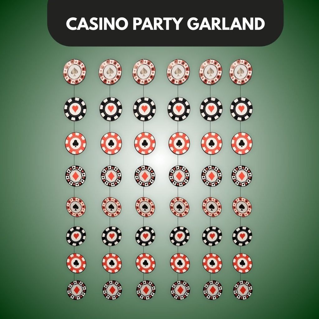 Card Party String Decoration - 6PC - Party and Festive Needs | Buy online on ZillyBuy