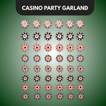 Card Party String Decoration - 6PC