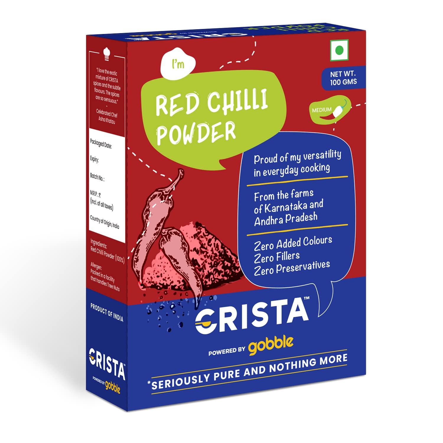 CRISTA Red Chilli Powder, 100 gm