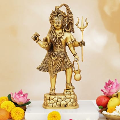 Brass Shiv Ji Idol Statue - Traditional Shiva Idol, Height : 23 Inch (BSMAS1363 K)