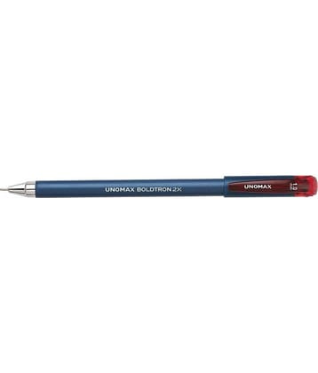 UNOMAX Boldtron 2X 1.0MM Red Ball Pen (Pack of 30, Red)