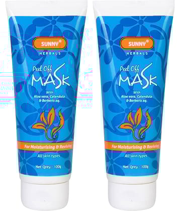 SUNNY HERBALS Face Peel Off Masks 100 gm Pack of 2