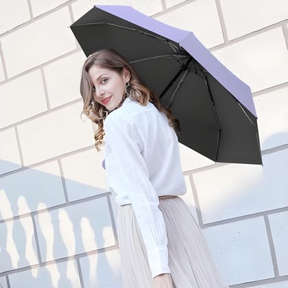 UV Protection Mini Folding Umbrella with Waterproof Case | 2 Fold Compact Travel Umbrella | Windproof 6-Rib Strong Frame | Lightweight Manual Open (Multicoloured)