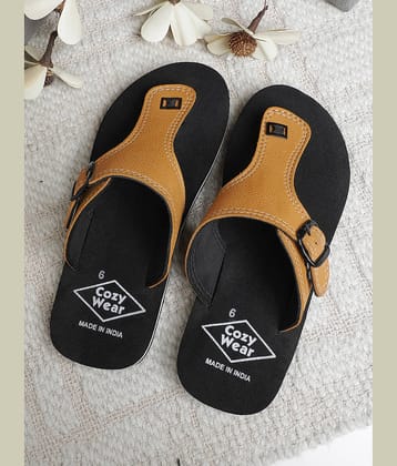 Cozy Wear Brown Men's Leather Slipper