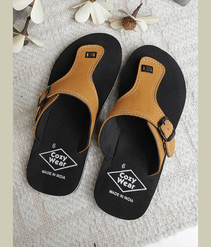 Cozy Wear Brown Men's Leather Slipper