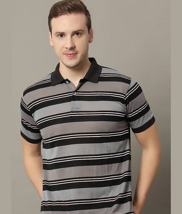 GET GOLF Pack of 1 Cotton Blend Regular Fit Solid Half Sleeves Men's Polo T Shirt ( Grey )