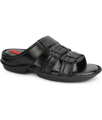 Fashion Victim - Black Men's Leather Slipper