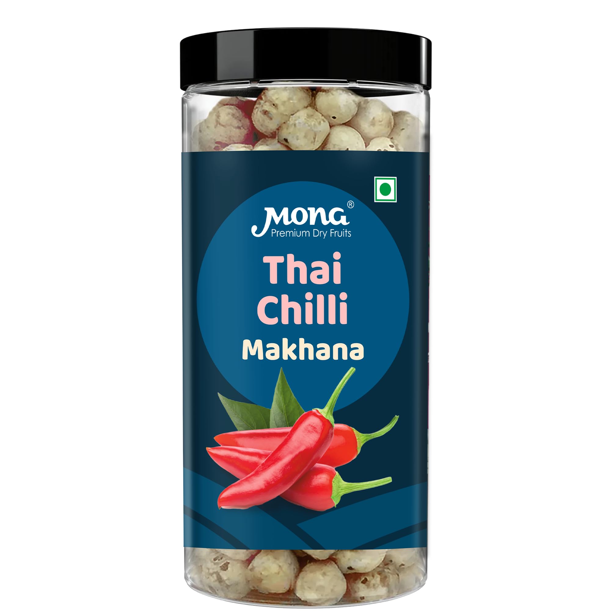 Mona Premium Thai Chilli Roasted Makhana - Spicy & Healthy Fox Nuts Snack