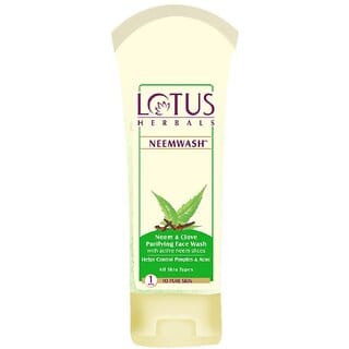 Lotus Herbals Neemwash Neem  Clove Ultra Purifying Face Wash With Active Neem Slices For Acne Prone Skin  150Ml