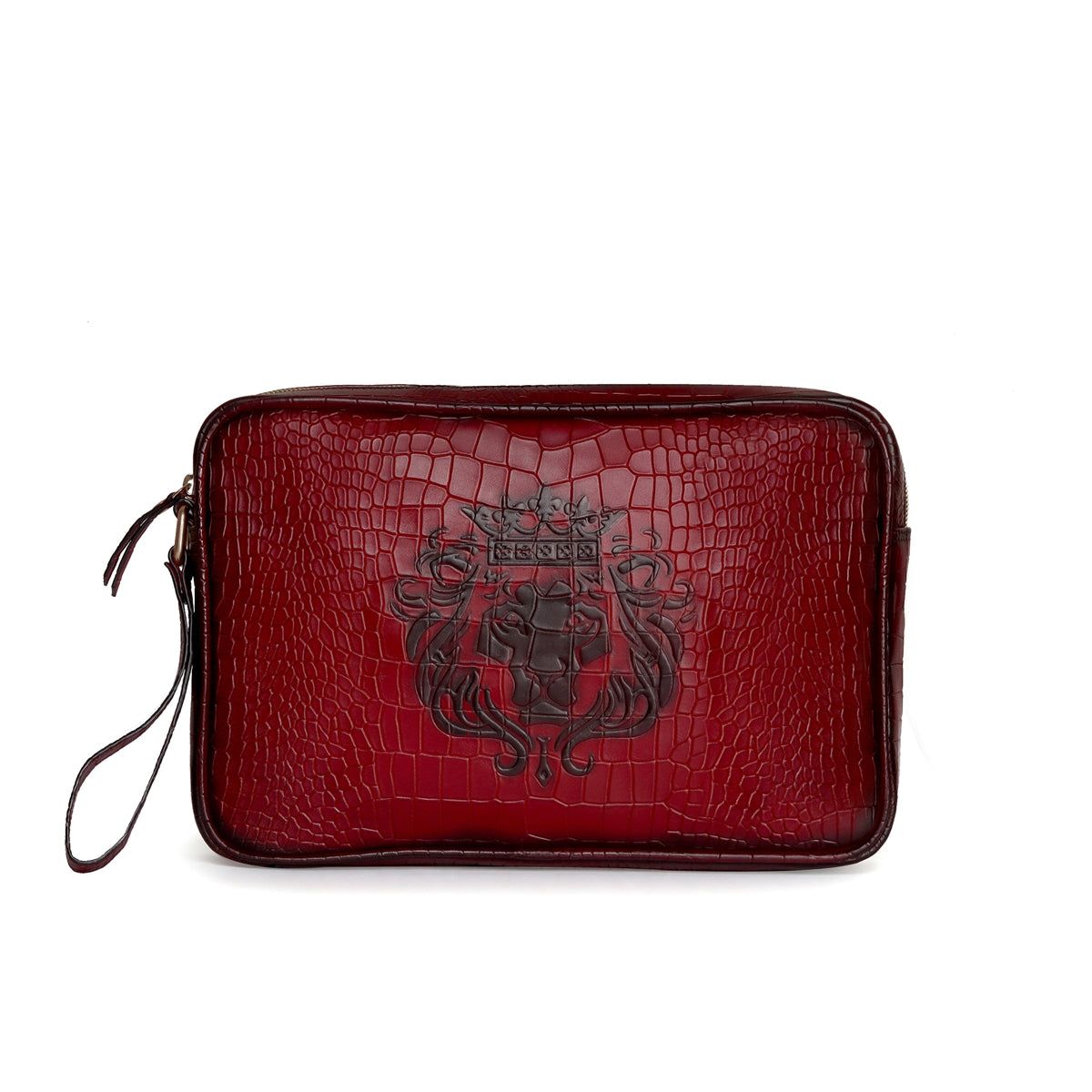 Deep Cut Slim Kit Leather Bag for Cabin Luggage Travel & Short Travel by Brune & Bareskin-FS